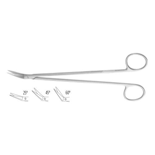 Potts-Smith Scissors, Standard Pattern, Blunt Tips, Angled On Side, 7 1/2" (19.0 Cm), 25 Degrees